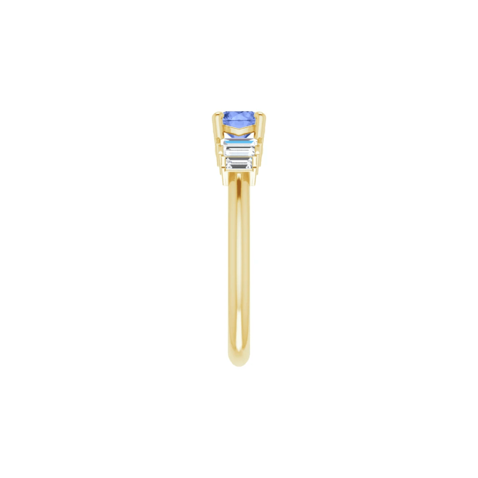 Tanzanite & Diamond Baguette Ring - Moments Jewellery