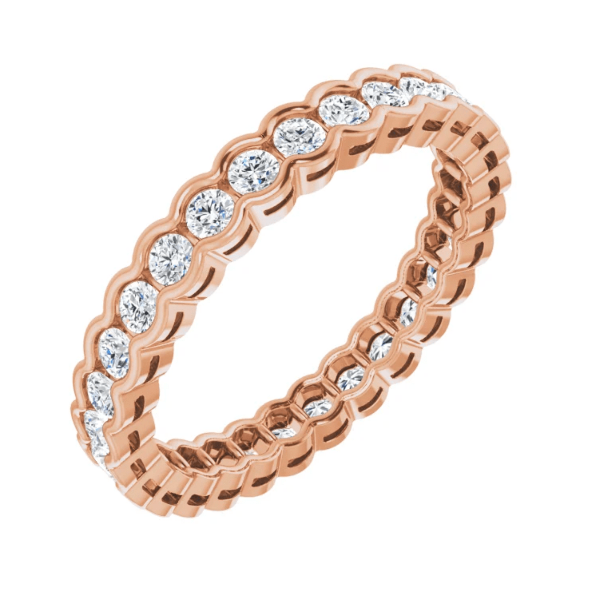 Moissanite Bezel Eternity Ring - Moments Jewellery