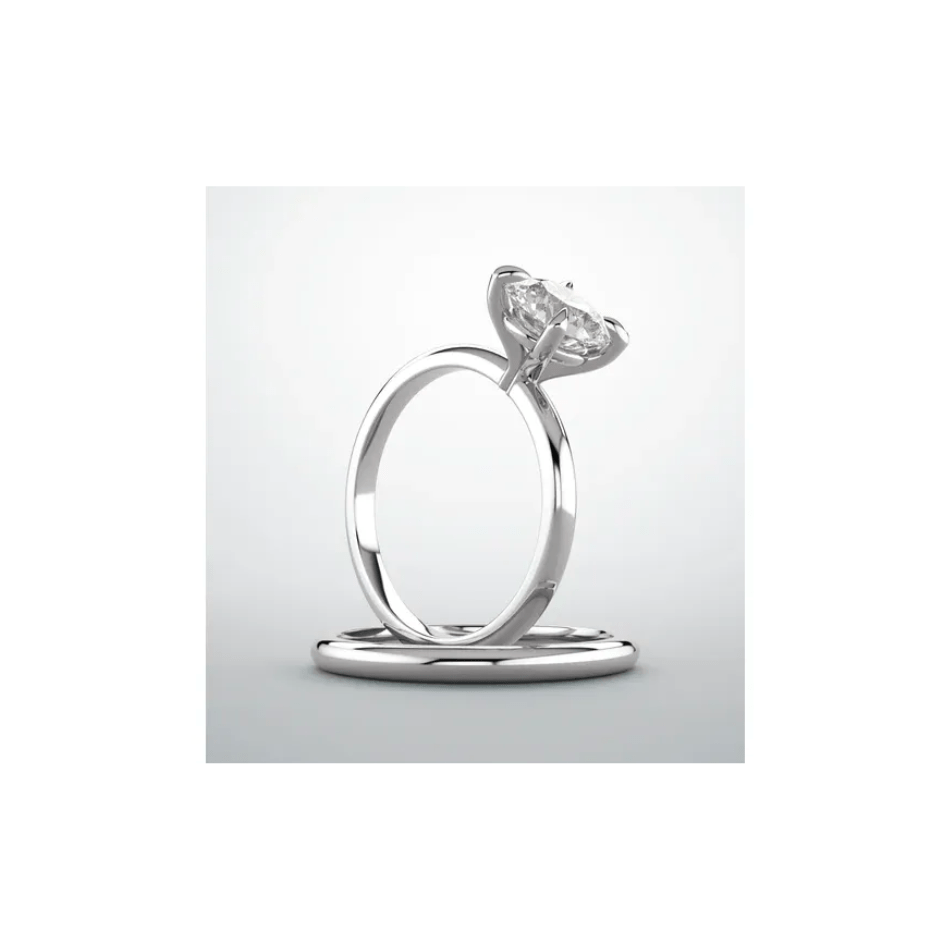 Emerald Solitaire Diamond Ring - Moments Jewellery