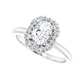 Moissanite Halo Engagement Ring - Moments Jewellery