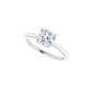 Hidden Accent Solitaire Engagement Ring - Lab Diamond