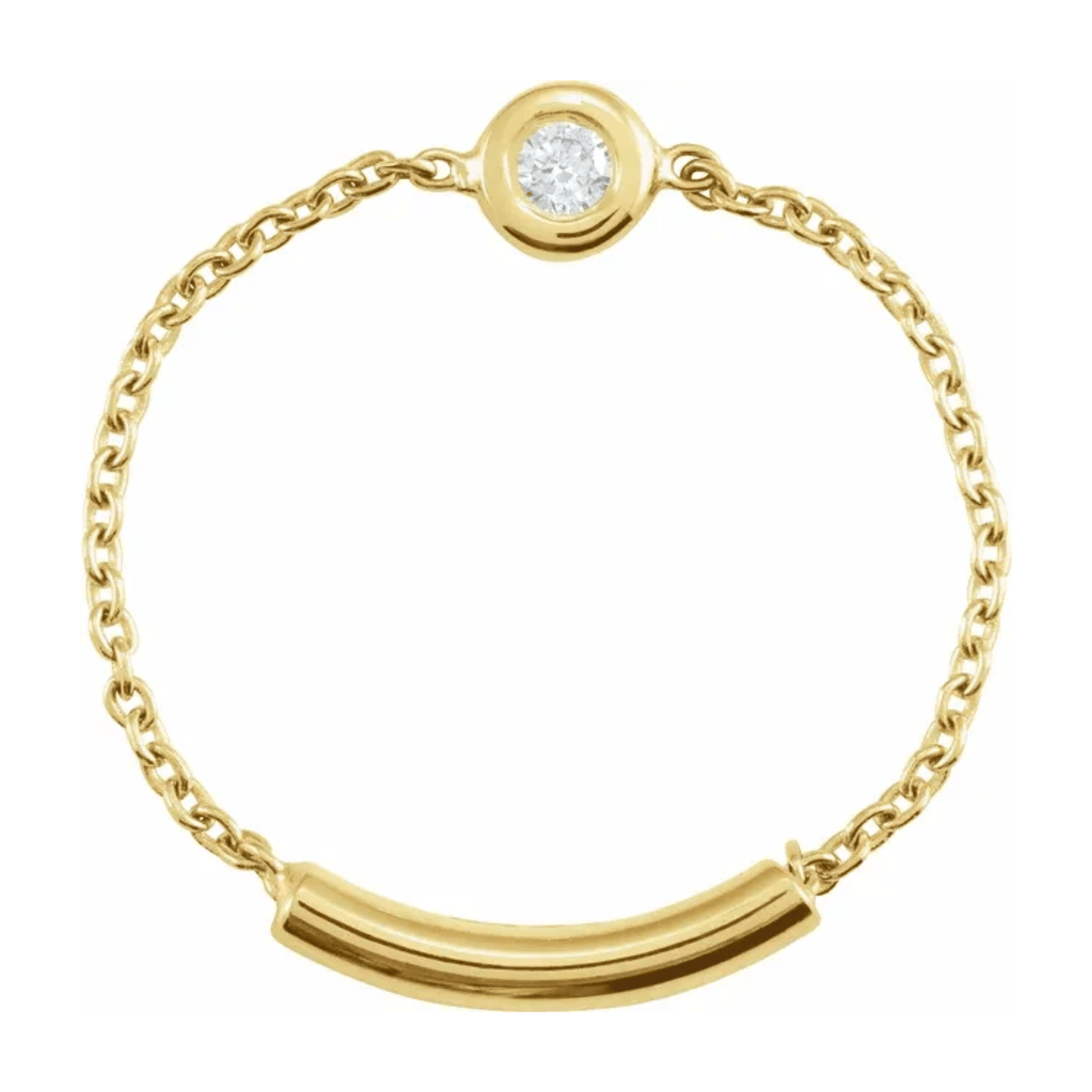 Diamond Chain Ring - Moments Jewellery