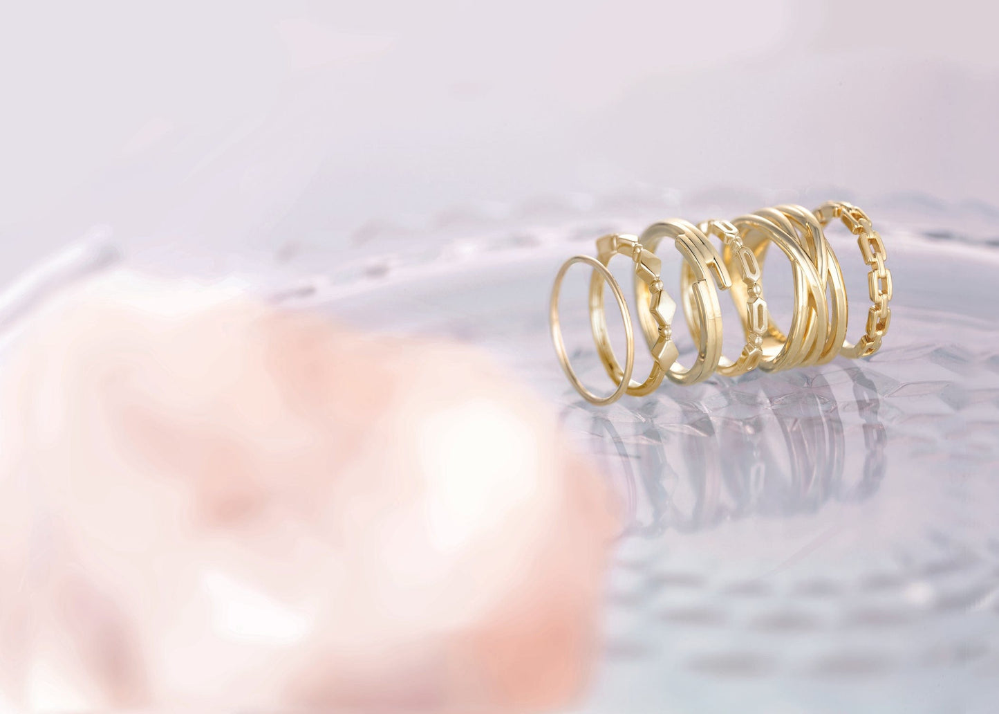 14ct Gold Link Ring - Moments Jewellery